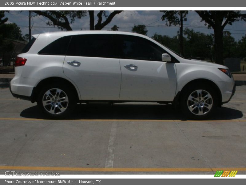 Aspen White Pearl / Parchment 2009 Acura MDX Technology