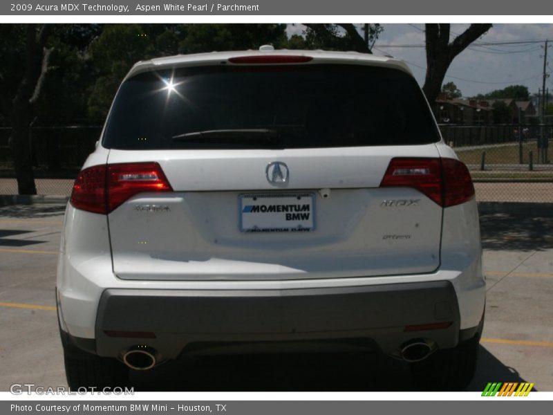 Aspen White Pearl / Parchment 2009 Acura MDX Technology