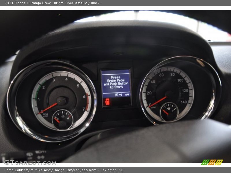 Bright Silver Metallic / Black 2011 Dodge Durango Crew