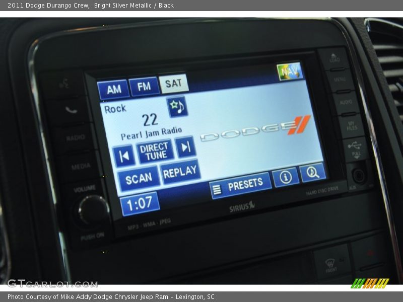 Bright Silver Metallic / Black 2011 Dodge Durango Crew