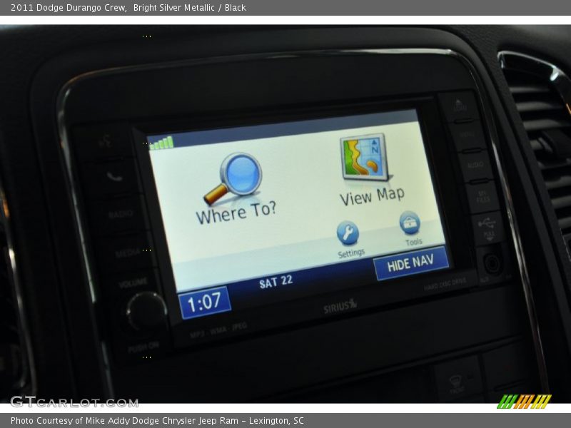 Bright Silver Metallic / Black 2011 Dodge Durango Crew
