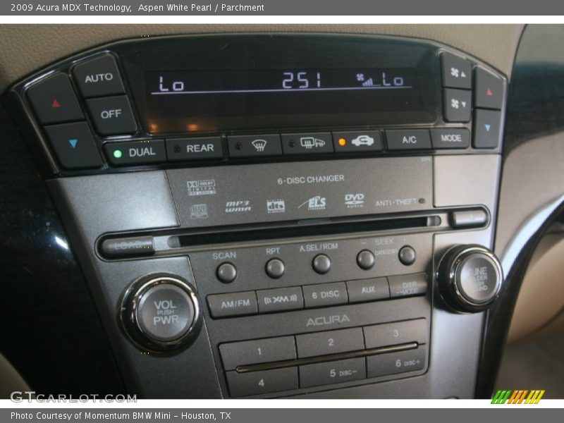 Aspen White Pearl / Parchment 2009 Acura MDX Technology