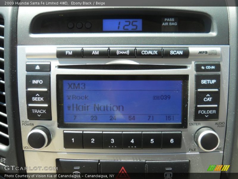 Ebony Black / Beige 2009 Hyundai Santa Fe Limited 4WD