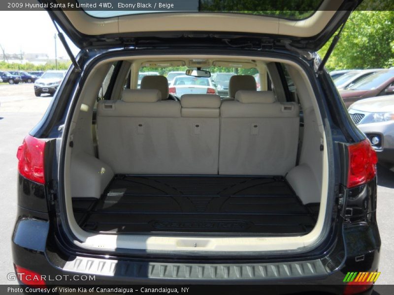 Ebony Black / Beige 2009 Hyundai Santa Fe Limited 4WD