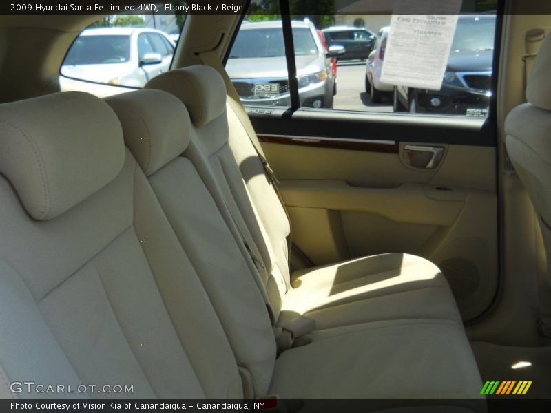 Ebony Black / Beige 2009 Hyundai Santa Fe Limited 4WD