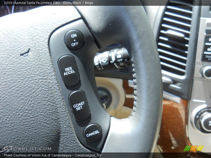Ebony Black / Beige 2009 Hyundai Santa Fe Limited 4WD