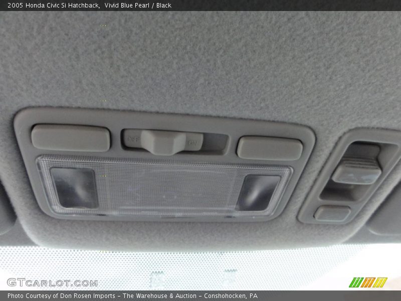 Vivid Blue Pearl / Black 2005 Honda Civic Si Hatchback