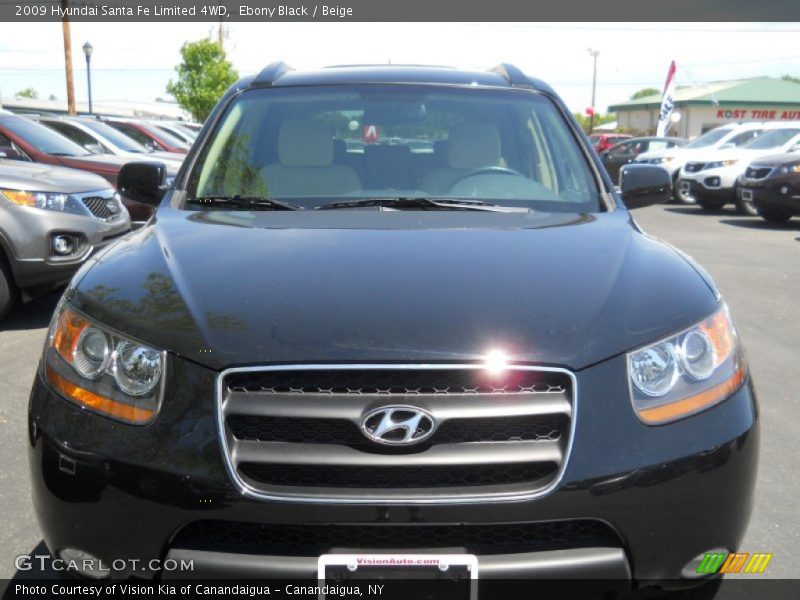 Ebony Black / Beige 2009 Hyundai Santa Fe Limited 4WD