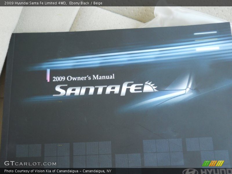 Ebony Black / Beige 2009 Hyundai Santa Fe Limited 4WD