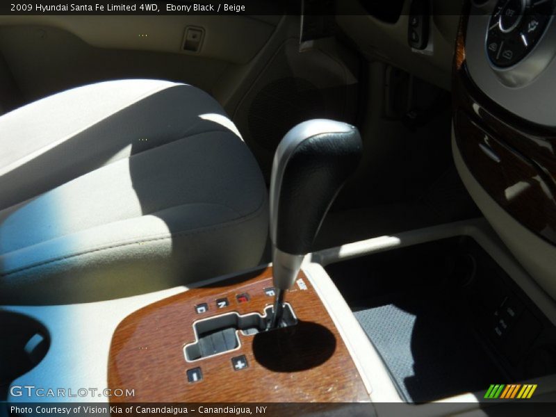 Ebony Black / Beige 2009 Hyundai Santa Fe Limited 4WD