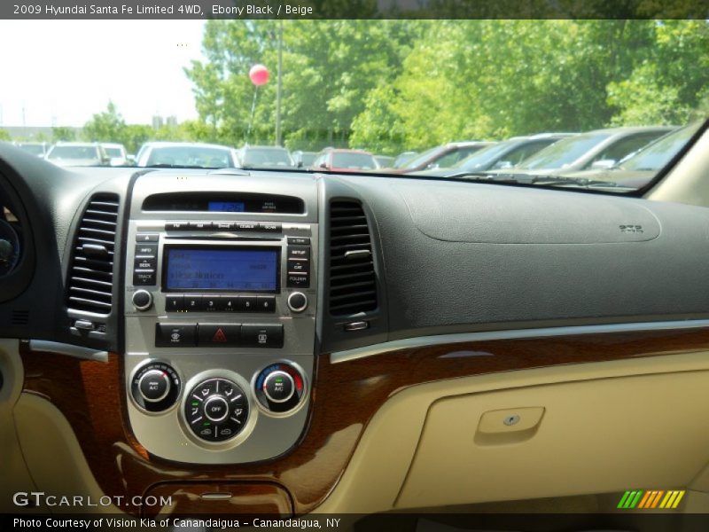 Ebony Black / Beige 2009 Hyundai Santa Fe Limited 4WD
