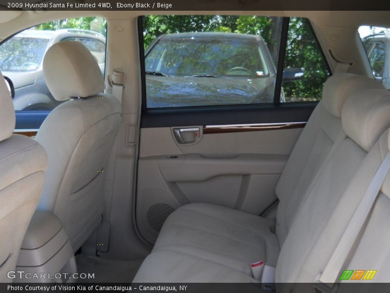 Ebony Black / Beige 2009 Hyundai Santa Fe Limited 4WD