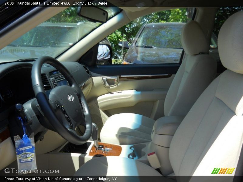 Ebony Black / Beige 2009 Hyundai Santa Fe Limited 4WD
