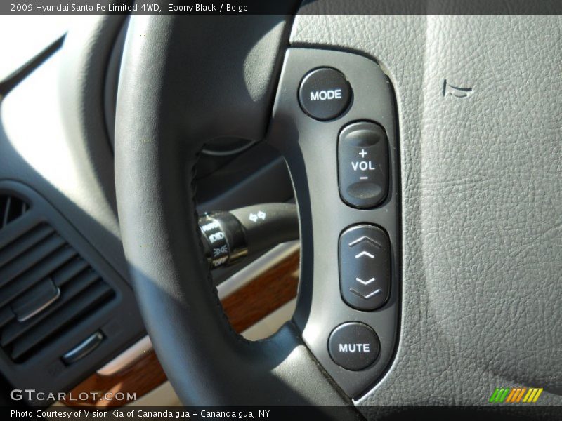 Ebony Black / Beige 2009 Hyundai Santa Fe Limited 4WD