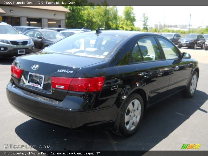 Ebony Black / Gray 2009 Hyundai Sonata GLS