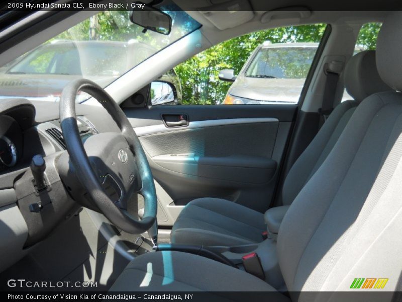 Ebony Black / Gray 2009 Hyundai Sonata GLS