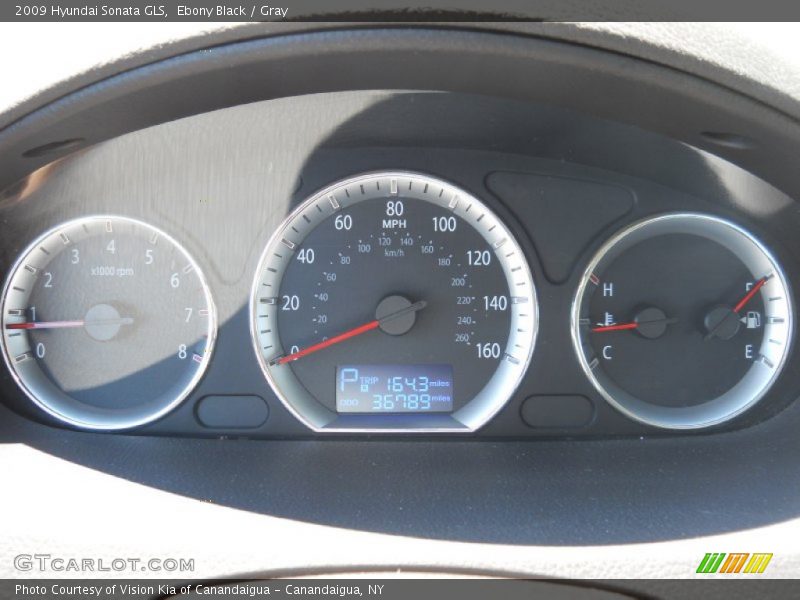 Ebony Black / Gray 2009 Hyundai Sonata GLS