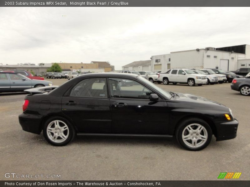Midnight Black Pearl / Grey/Blue 2003 Subaru Impreza WRX Sedan