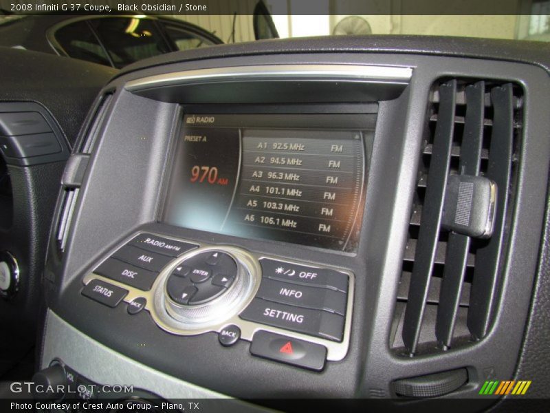 Black Obsidian / Stone 2008 Infiniti G 37 Coupe