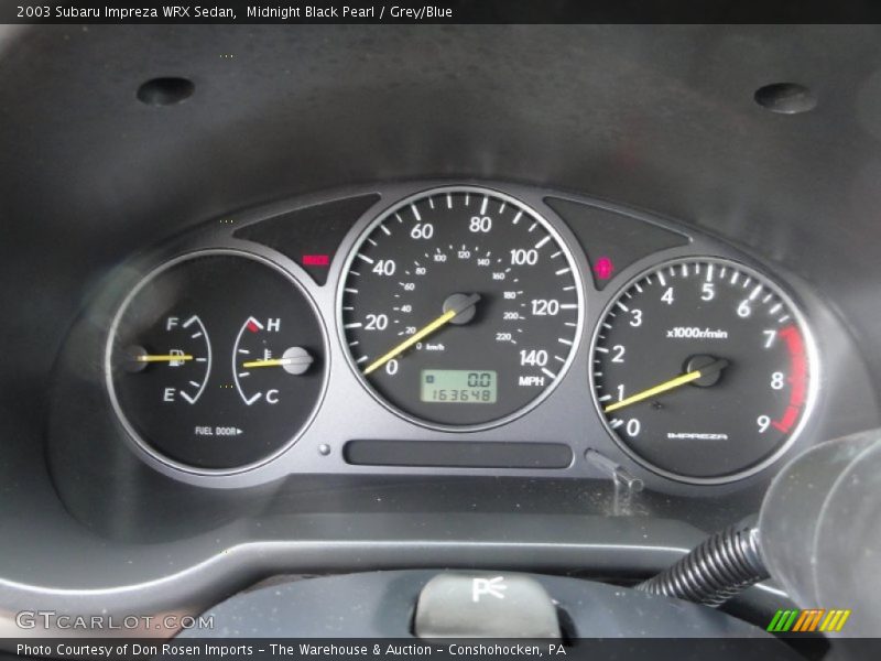  2003 Impreza WRX Sedan WRX Sedan Gauges