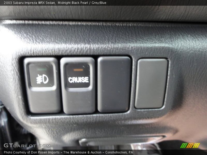Midnight Black Pearl / Grey/Blue 2003 Subaru Impreza WRX Sedan
