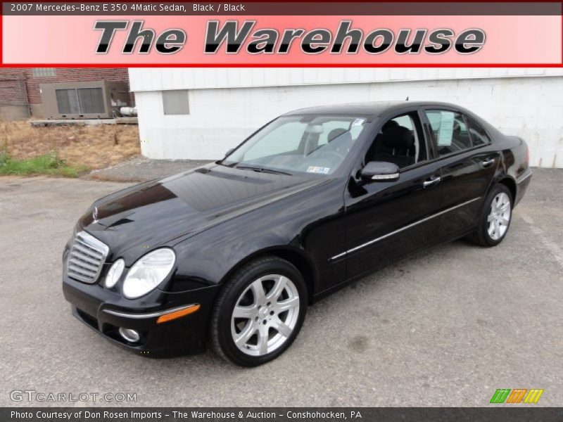 Black / Black 2007 Mercedes-Benz E 350 4Matic Sedan