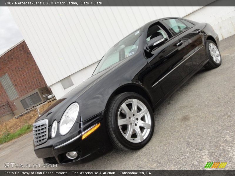 Black / Black 2007 Mercedes-Benz E 350 4Matic Sedan