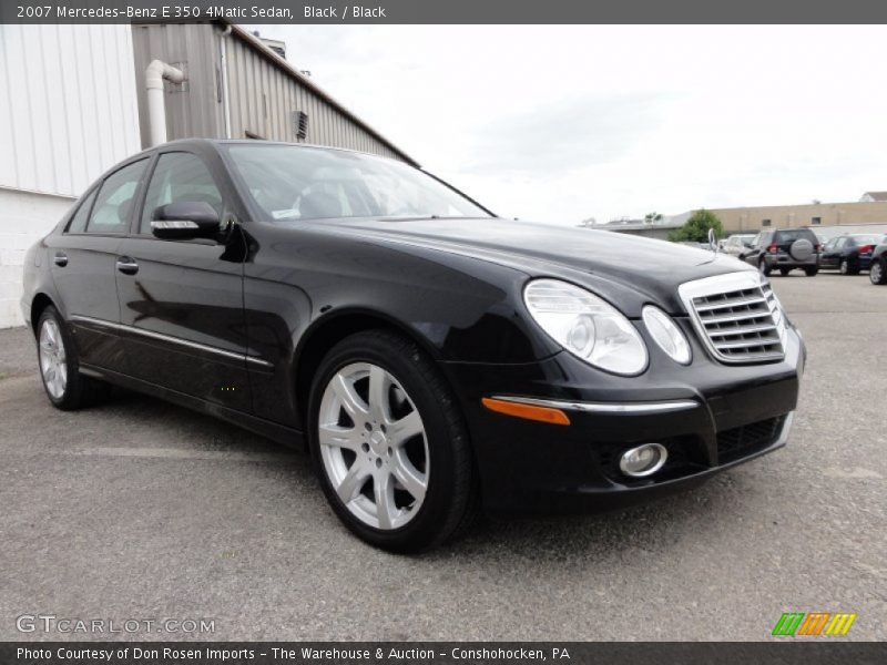 Black / Black 2007 Mercedes-Benz E 350 4Matic Sedan