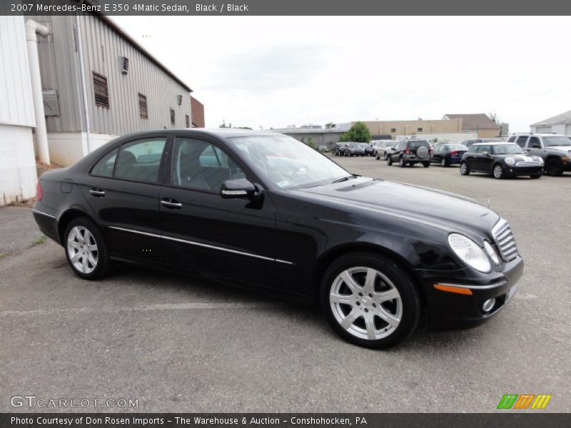 Black / Black 2007 Mercedes-Benz E 350 4Matic Sedan