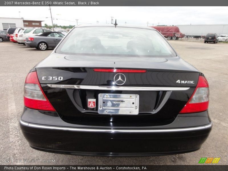 Black / Black 2007 Mercedes-Benz E 350 4Matic Sedan