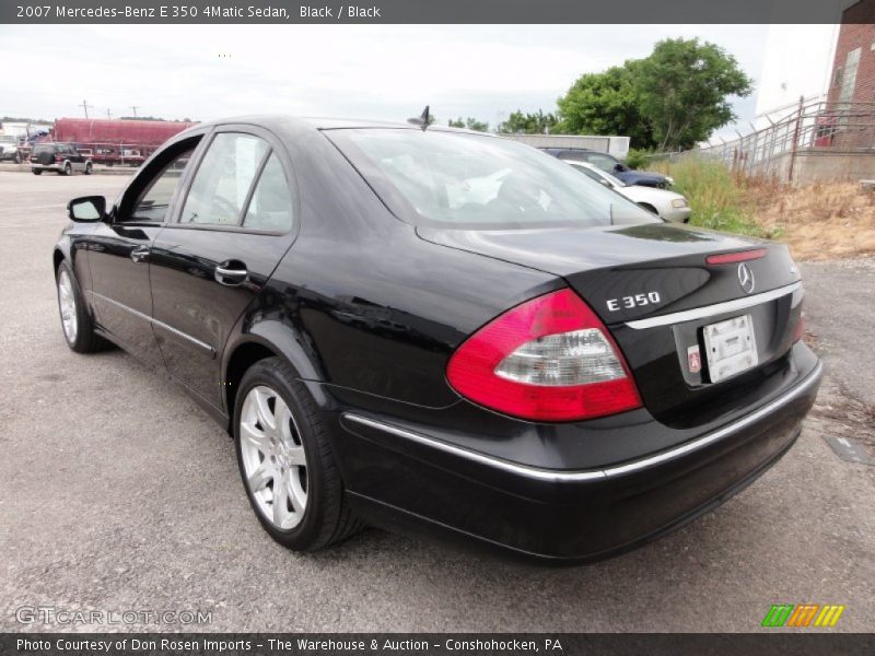 Black / Black 2007 Mercedes-Benz E 350 4Matic Sedan