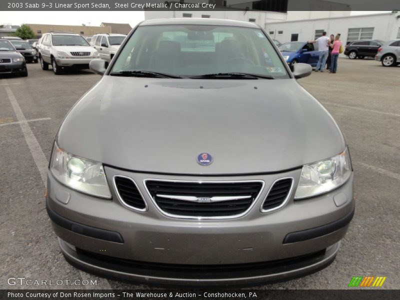 Steel Grey Metallic / Charcoal Grey 2003 Saab 9-3 Linear Sport Sedan