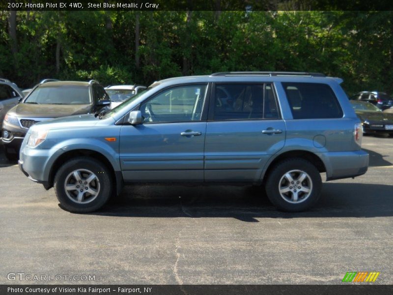 Steel Blue Metallic / Gray 2007 Honda Pilot EX 4WD