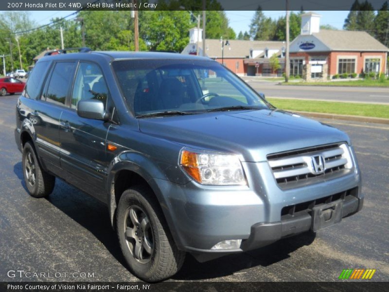 Steel Blue Metallic / Gray 2007 Honda Pilot EX 4WD