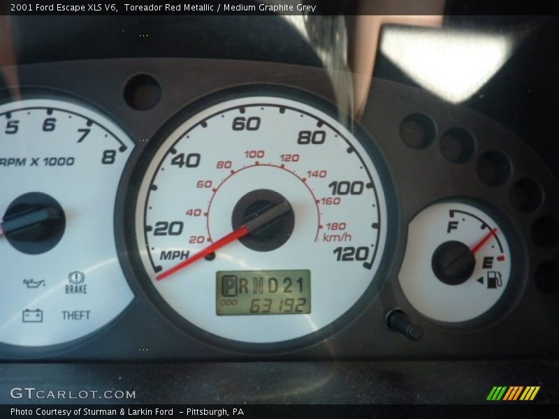 Toreador Red Metallic / Medium Graphite Grey 2001 Ford Escape XLS V6