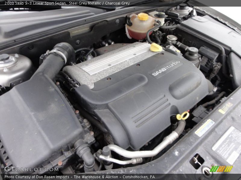 Steel Grey Metallic / Charcoal Grey 2003 Saab 9-3 Linear Sport Sedan