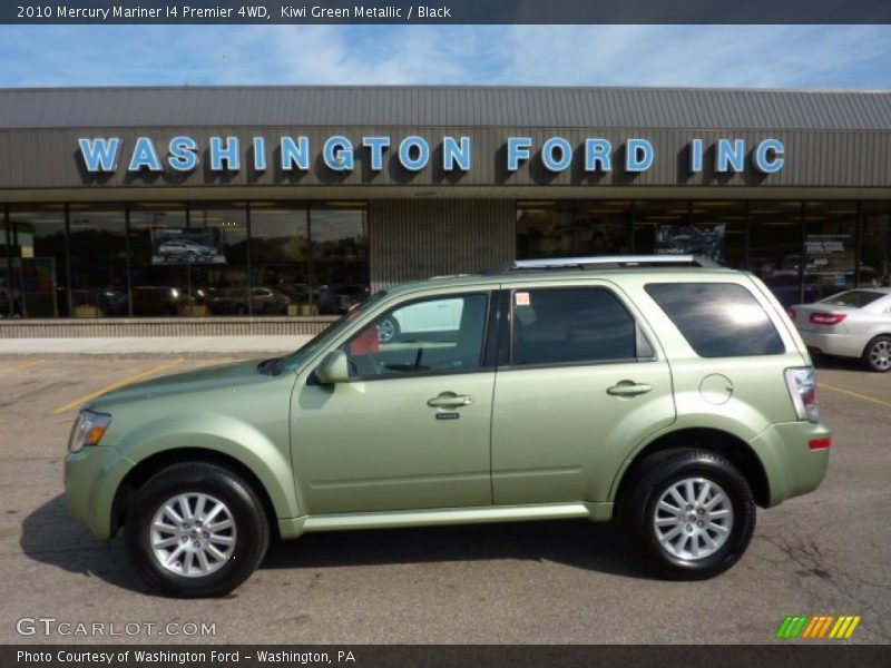 Kiwi Green Metallic / Black 2010 Mercury Mariner I4 Premier 4WD