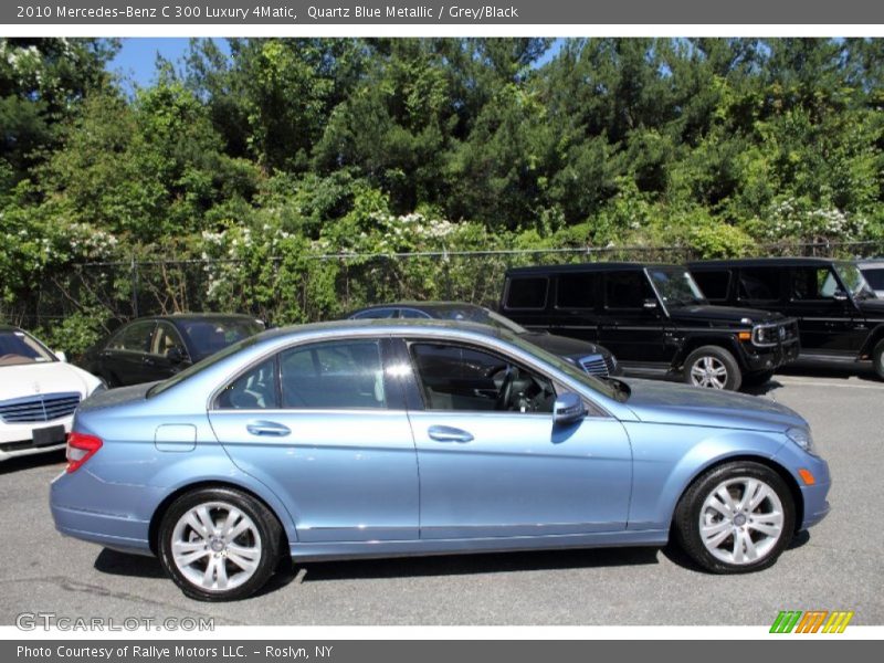 Quartz Blue Metallic / Grey/Black 2010 Mercedes-Benz C 300 Luxury 4Matic