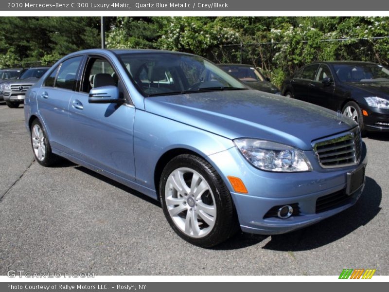 Quartz Blue Metallic / Grey/Black 2010 Mercedes-Benz C 300 Luxury 4Matic