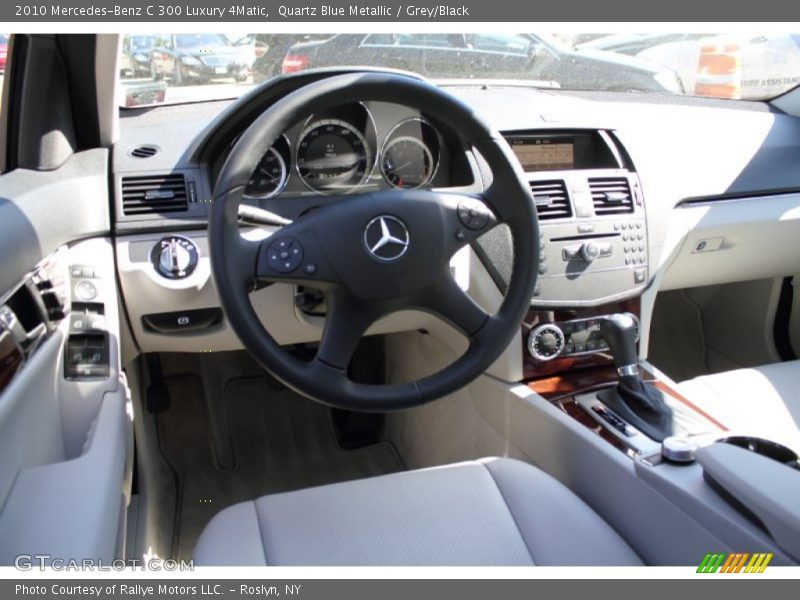 Quartz Blue Metallic / Grey/Black 2010 Mercedes-Benz C 300 Luxury 4Matic