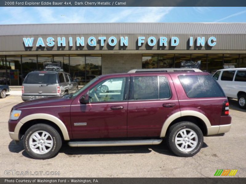 Dark Cherry Metallic / Camel 2008 Ford Explorer Eddie Bauer 4x4