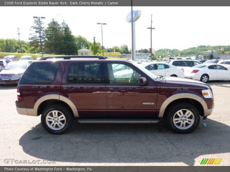 Dark Cherry Metallic / Camel 2008 Ford Explorer Eddie Bauer 4x4