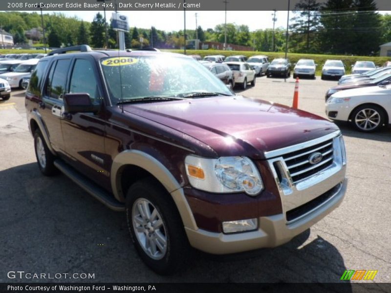 Dark Cherry Metallic / Camel 2008 Ford Explorer Eddie Bauer 4x4
