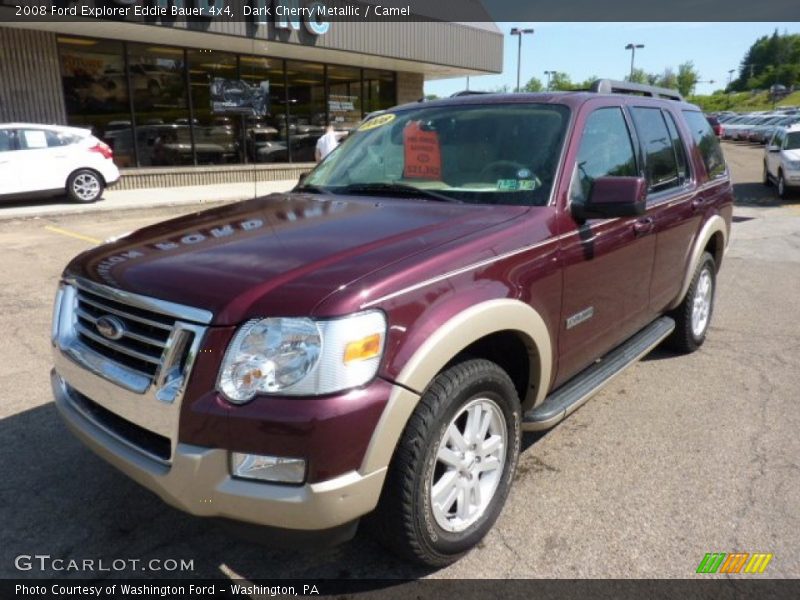 Dark Cherry Metallic / Camel 2008 Ford Explorer Eddie Bauer 4x4