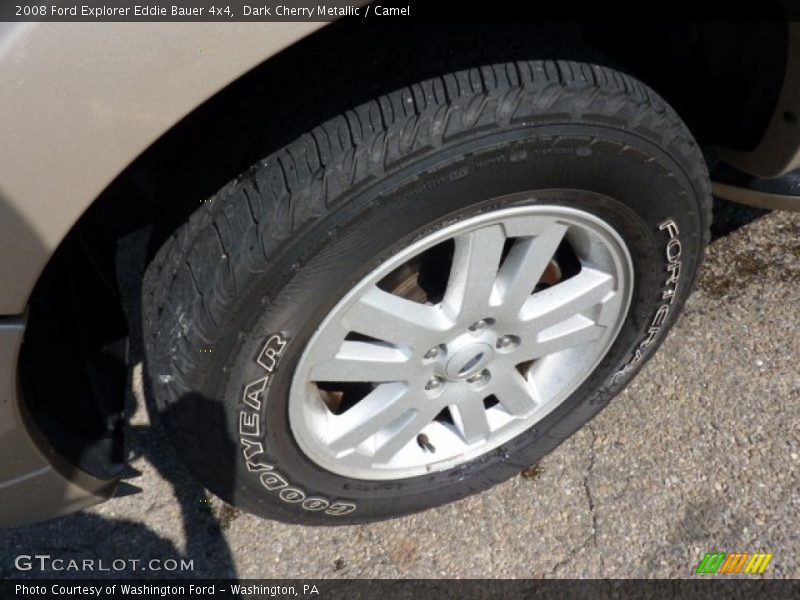 Dark Cherry Metallic / Camel 2008 Ford Explorer Eddie Bauer 4x4