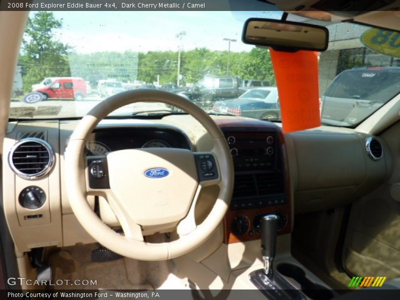 Dark Cherry Metallic / Camel 2008 Ford Explorer Eddie Bauer 4x4