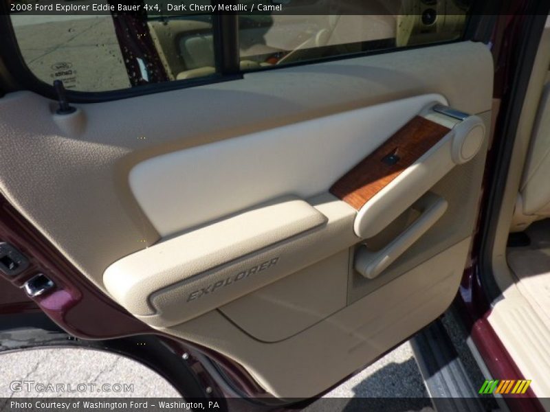 Dark Cherry Metallic / Camel 2008 Ford Explorer Eddie Bauer 4x4