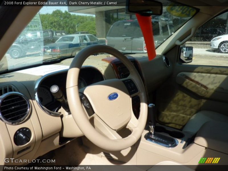Dark Cherry Metallic / Camel 2008 Ford Explorer Eddie Bauer 4x4