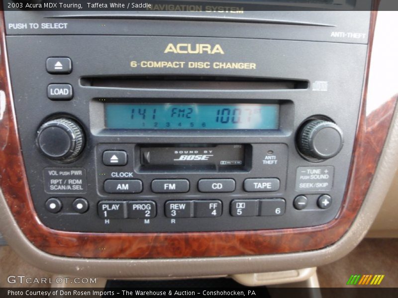 Taffeta White / Saddle 2003 Acura MDX Touring