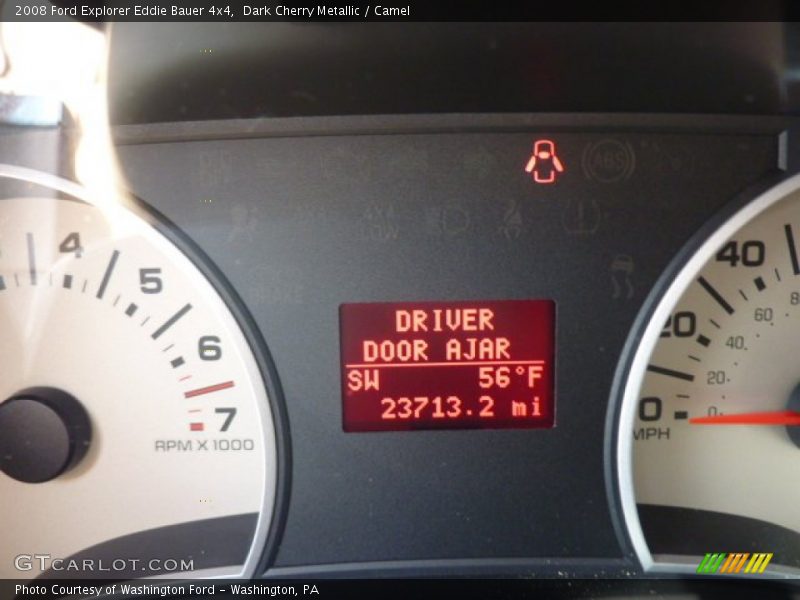 Dark Cherry Metallic / Camel 2008 Ford Explorer Eddie Bauer 4x4